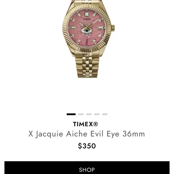 Timex x Jacquie Aiche evil eye Gold Watch with Eye Motif - Picture 5 of 12